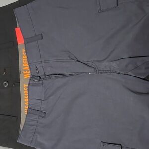 WearFirst Men's Black Cargo Shorts 2 Shorts Black And Blue